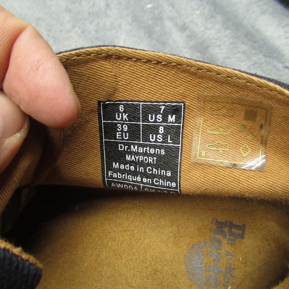 Dr Martens Unisex Mens 7 Women 8 Shoes Blue Mayport Canvas Chukka Casual Dress